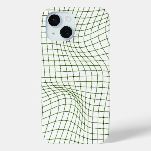 Étui pour iPhone 15 Art en Ligne Abstrait (Verso)