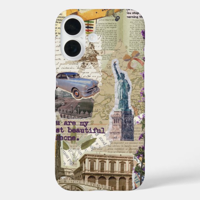 Étui pour iPhone 16 - Esthétique Vintage Européenn (Verso)