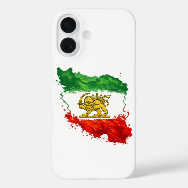 Étui pour iPhone 16 Lion et Soleil Persans | Télép (Verso)