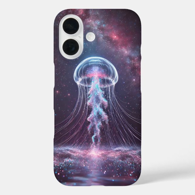 Étui pour iPhone 16 Méduse Cosmique (Verso)
