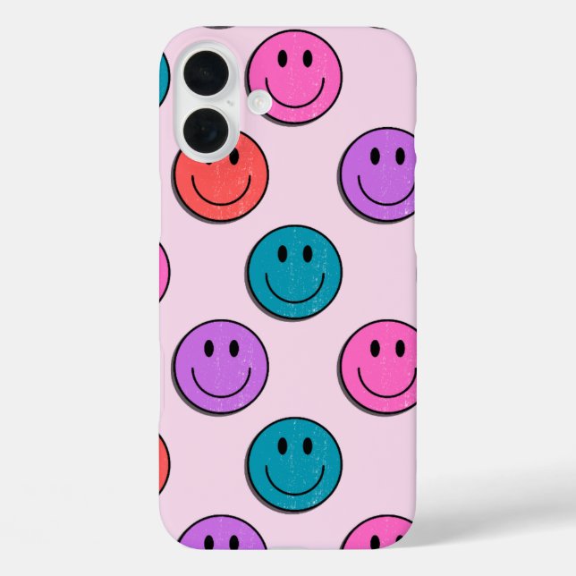 Étui pour iPhone 16 plus avec motif de visage sour (Verso)