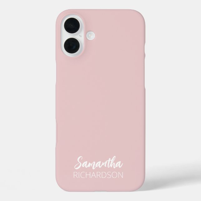 Étui pour iPhone 16 Plus avec nom en écriture manu (Verso)