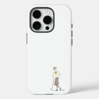 Étui pour iPhone 16 Pro Golfeur Vintage