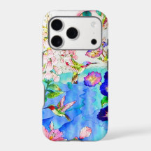 Étui pour iPhone 17 Colibri et Fleurs à l'aquarell