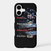 étui pour iPhone 17 famille, liberté, armes à feu,