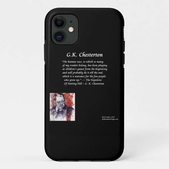 Étui pour iPhone 5/5S GK Chesterton & Napoléon (Dos)