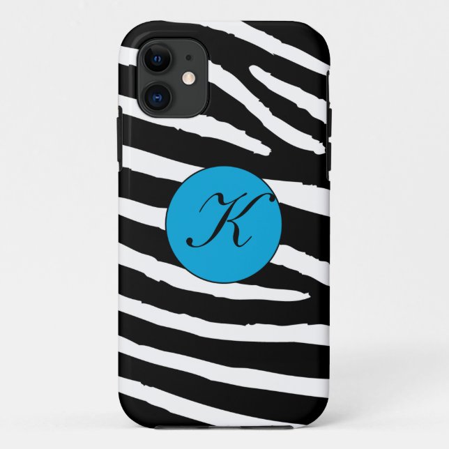 Étui pour iphone 5 Monogramme Impression Zèbre (Dos)