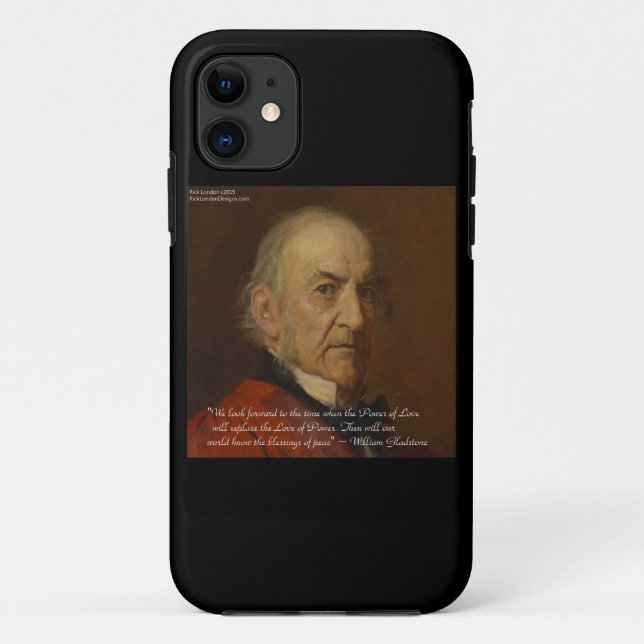 Étui pour iPhone 6 Citation Wm Gladstone & Pouvoir (Dos)