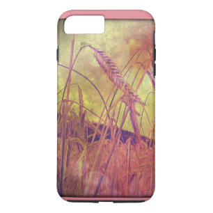 Étui pour iPhone 7 Country Girl, Blé rose et or