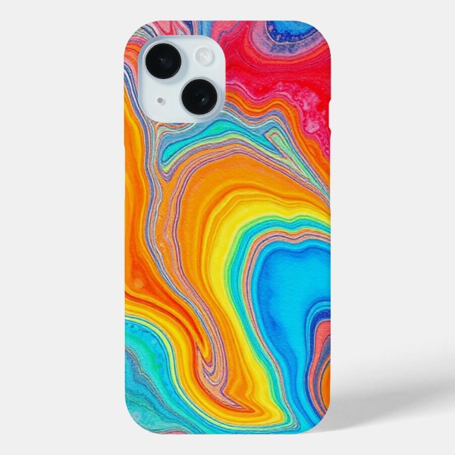 Étui pour iPhone à motif floral aquarelle (Verso)