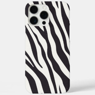 Étui pour iPhone à rayures de zèbre – Motif noir e