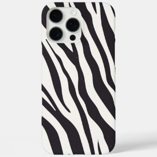Étui pour iPhone à rayures de zèbre – Motif noir e