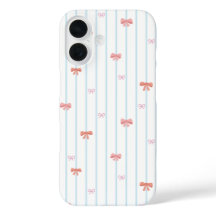 Étui pour iPhone à rayures et ruban doux