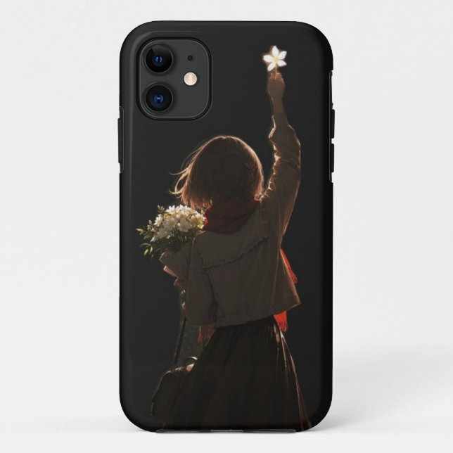 Étui pour iPhone à regard plein d'espoir (Dos)