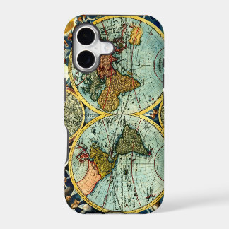 Étui pour iPhone avec carte du monde antique globe