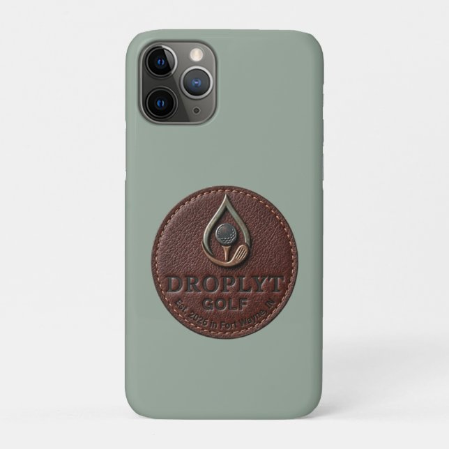 Étui pour iPhone avec logo Droplyt Golf Rustic (Dos)