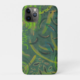 Étui pour iPhone avec peinture abstraite de feuill