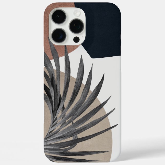 Étui pour iPhone botanique abstrait moderne (Verso)