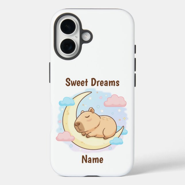 Étui pour iPhone Capybara Sweet Dreams personnalis (Verso)