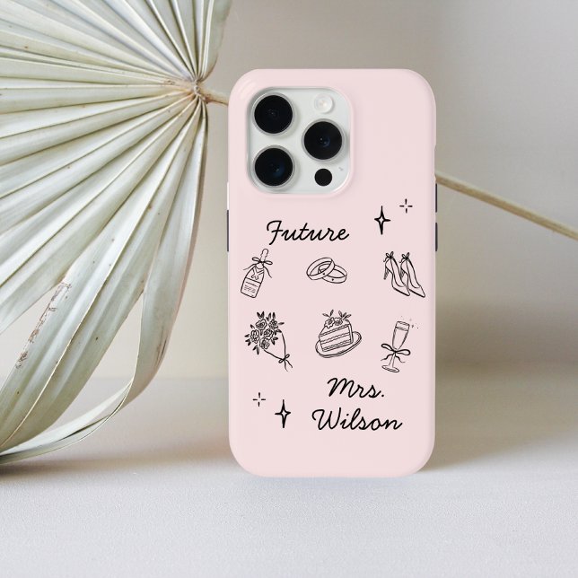 Étui pour iPhone Future Mrs. personnalisé Cadeau d (future mrs phone case, bride to be gift, custom bride phone case, personalized wedding phone case,)