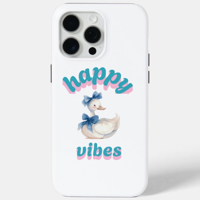 Étui pour iPhone Happy Vibes Duck (Verso)