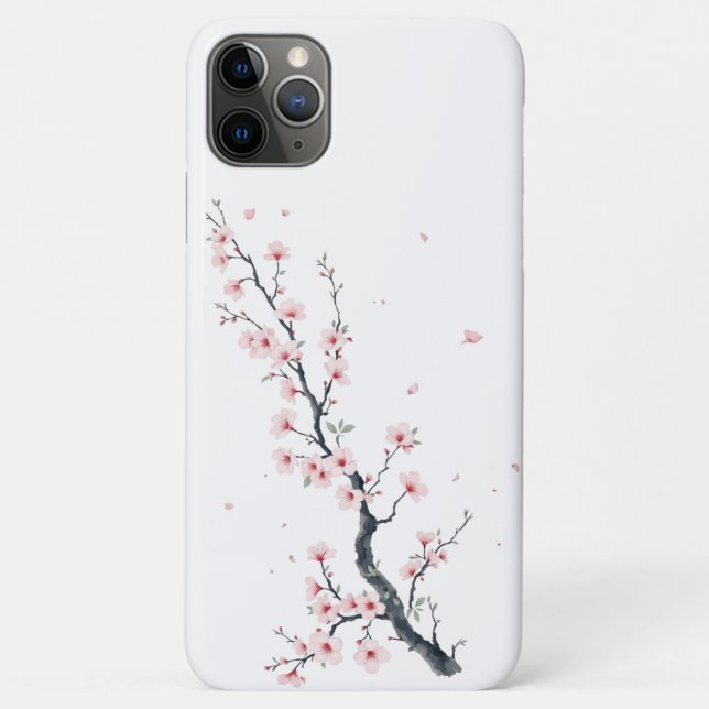 Étui pour iPhone / iPad à branche de fleurs de cer (Dos)
