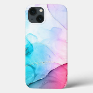 Étui pour iPhone / iPad à motif aquarelle rose ble