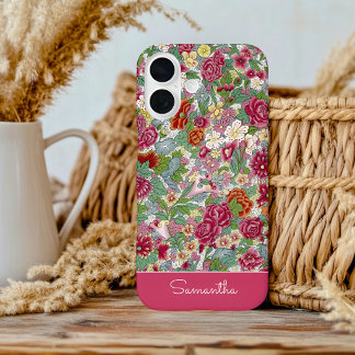 Étui pour iPhone / iPad à motif floral vintage