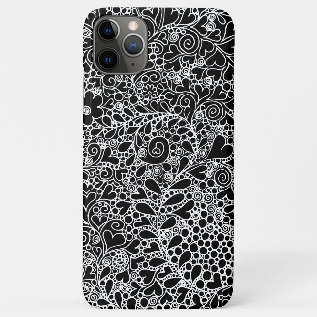 Étui pour iPhone / iPad au design floral complexe (Dos)