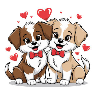 Étui pour iPhone / iPad avec chiots de dessin anim