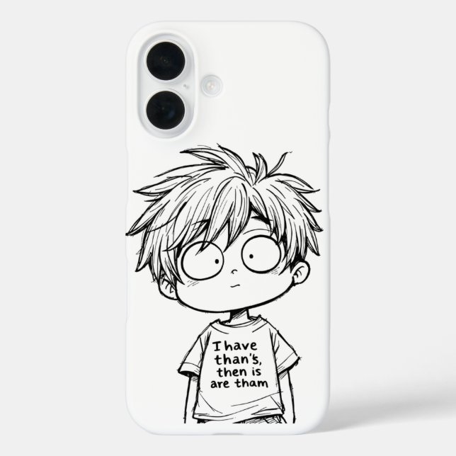 Étui pour iPhone / iPad avec garçon d'anime chibi  (Verso)