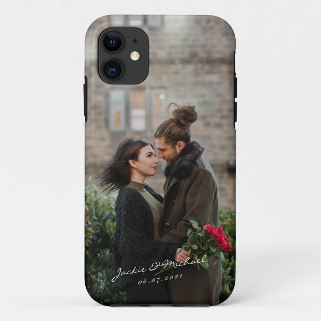 Étui pour iPhone / iPad avec typographie de photo  (Dos)