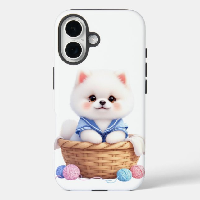 Étui pour iPhone / iPad avec un chiot mignon dans  (Verso)