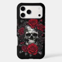 Étui pour iPhone / iPad Crânes et Roses de squelet