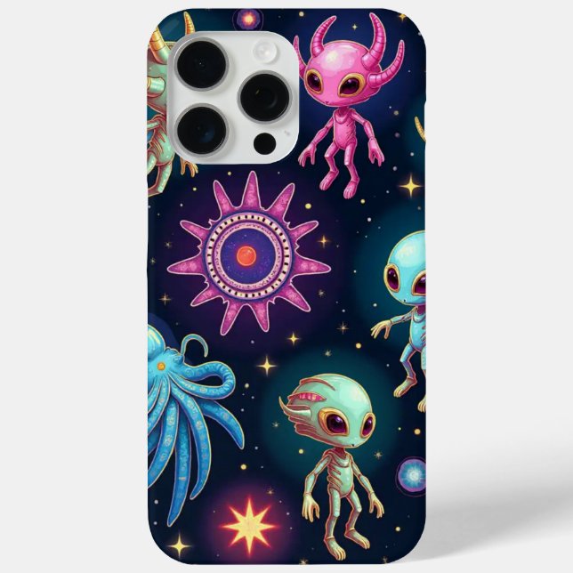 Étui pour iPhone/iPad Créatures Aliennes Néon  (Verso)