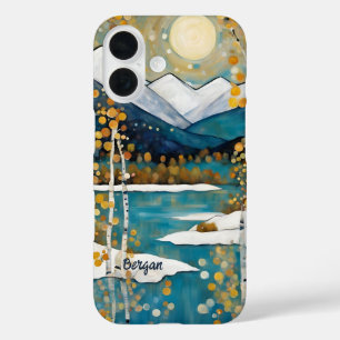 Étui pour iPhone / iPad nom de montagne enneigée b