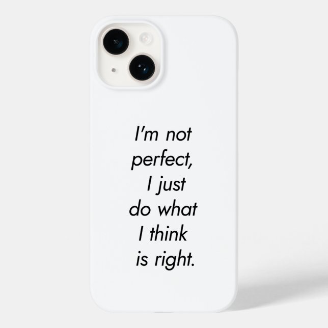 Étui pour iPhone 'Je ne suis pas parfait' (Verso)