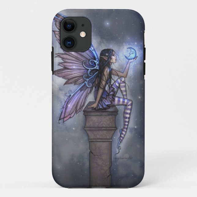 Étui pour iPhone Little Blue Moon Fairy Barely The (Dos)