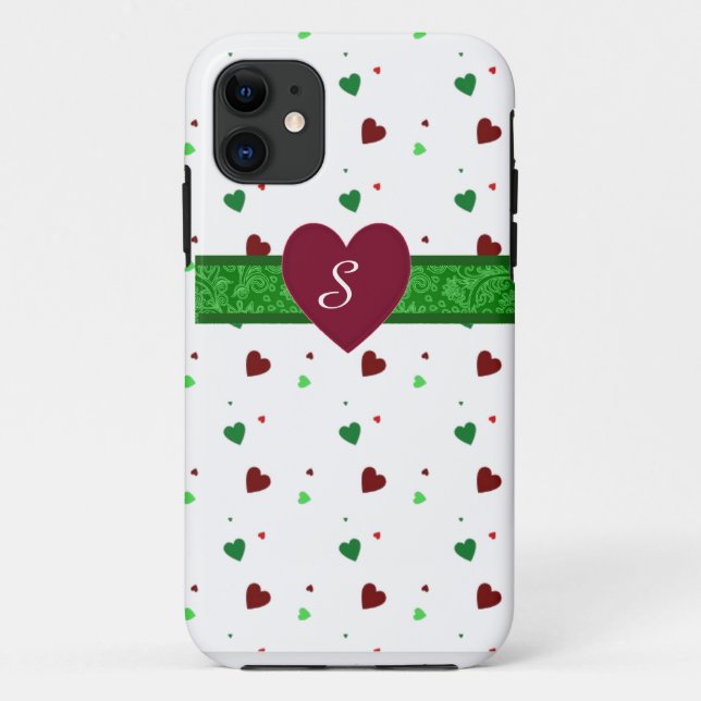 Étui pour iPhone Monogram Christmas (Dos)