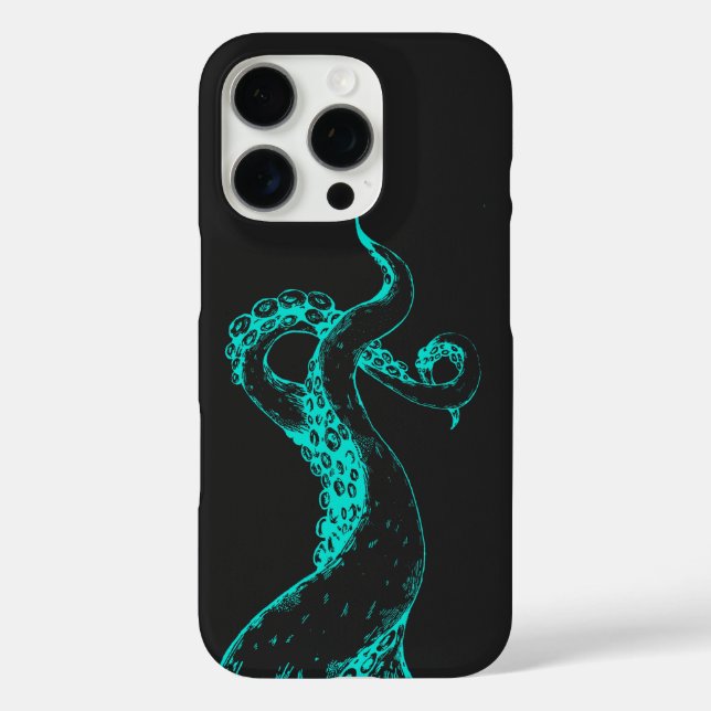 étui pour iPhone noir avec tentacules de pieuvre a (Verso)