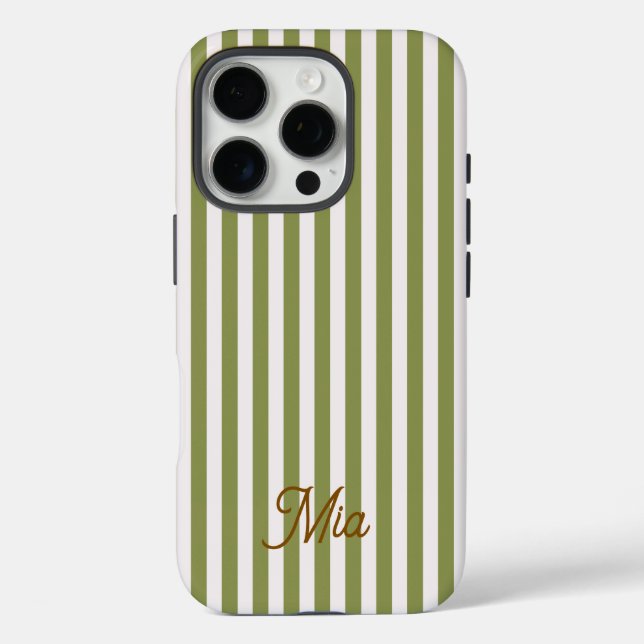 Étui pour iPhone personnalisé rayé nom personnalis (Verso)