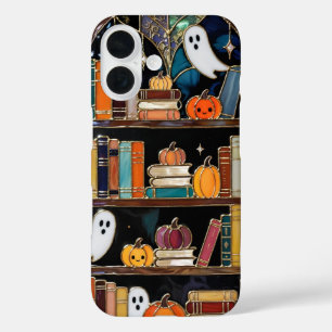 Étui pour iPhone Spooky Cozy Design de bibliothèqu