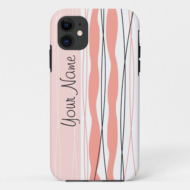Étui pour iPhone vertical Atlantic Stripe Rose (Dos)