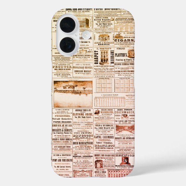 Étui pour iPhone Vintage Mammoth Chart – Rétro Coo (Verso)