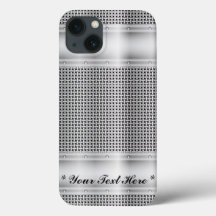 Étui pour iPhone X à motif en métal argenté faux