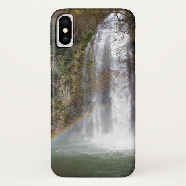 Étui pour iPhone X Cascade et Arc-en-ciel (Dos)