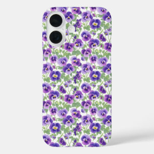 Étui pour téléphone à motifs petites pensées paste