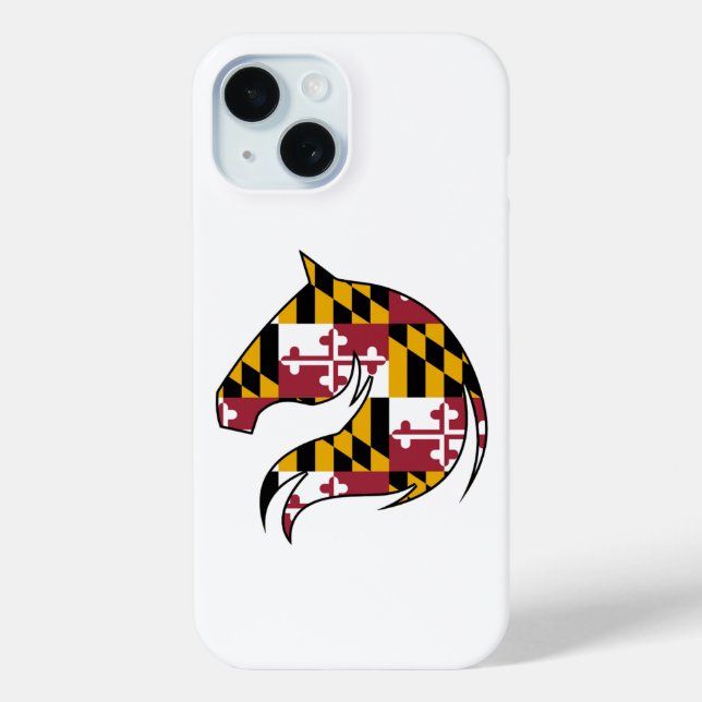 Étui pour téléphone avec drapeau du Maryland tête  (Verso)