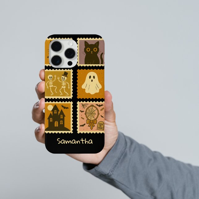 Étui pour téléphone Citrouille d'Halloween | Cadea (Halloween phone case, spooky phone cover, pumpkin phone case, custom gift for Halloween,)