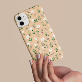 Étui pour téléphone Fleurs blanches et vanille